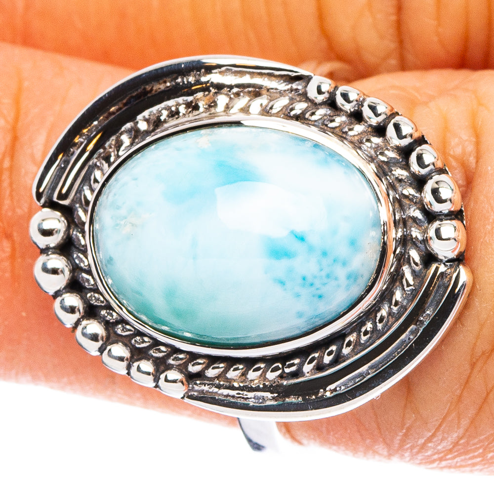 Larimar 925 Sterling Silver Premium Ring Size 6 (925 Sterling Silver) R6515
