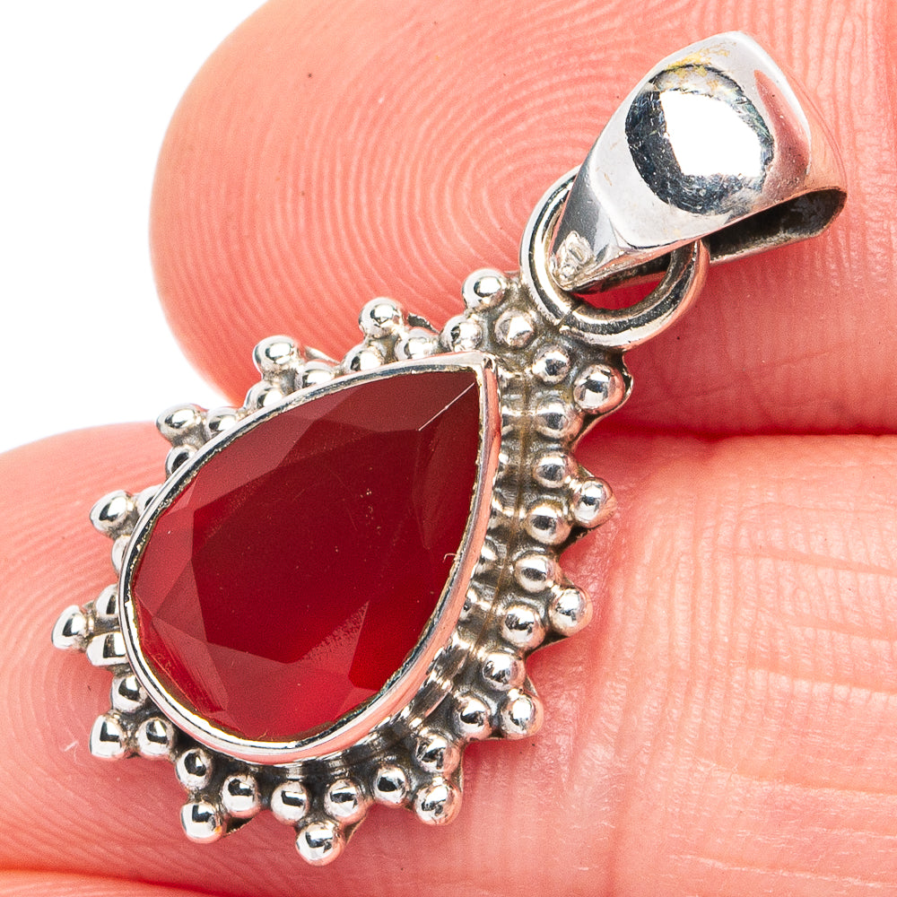 Carnelian Pendant 1 1/8" (925 Sterling Silver) P45389