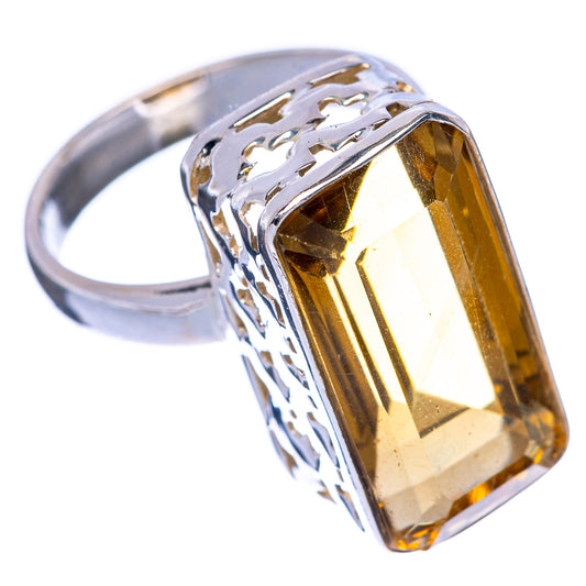 Faceted Citrine Ring Size 6.75 (925 Sterling Silver) R144752