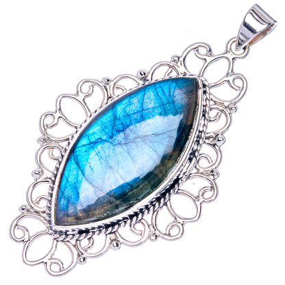 Signature Labradorite Pendant 2 1/2" (925 Sterling Silver) P41812