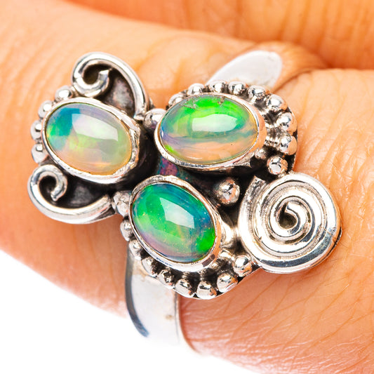 Rare Ethiopian Opal Ring Size 8 (925 Sterling Silver) R4434