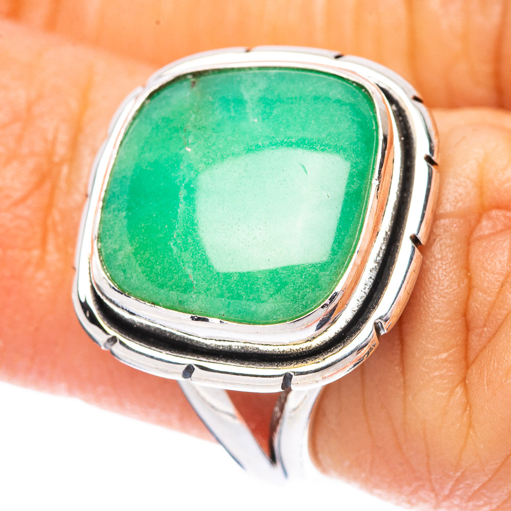 Chrysoprase 925 Sterling Silver Ring Size 5 (925 Sterling Silver) R3903