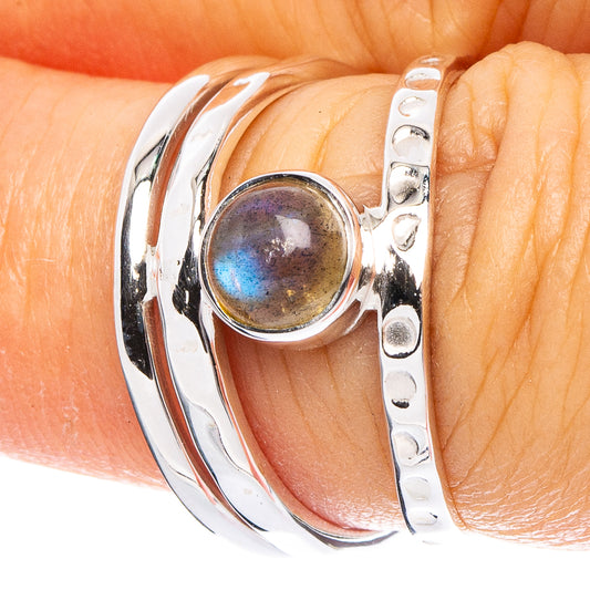 Labradorite 925 Sterling Silver Premium Ring Size 6.75 (925 Sterling Silver) R6523