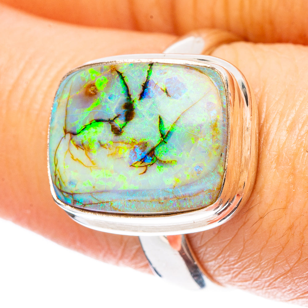 Rare Sterling Opal Ring Size 8.25 (925 Sterling Silver) R4322