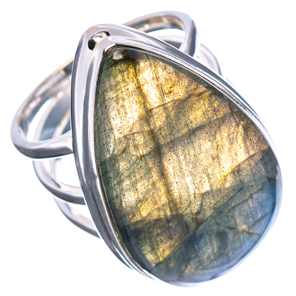 Premium Labradorite Ring Size 6.25 (.925 Sterling Silver)