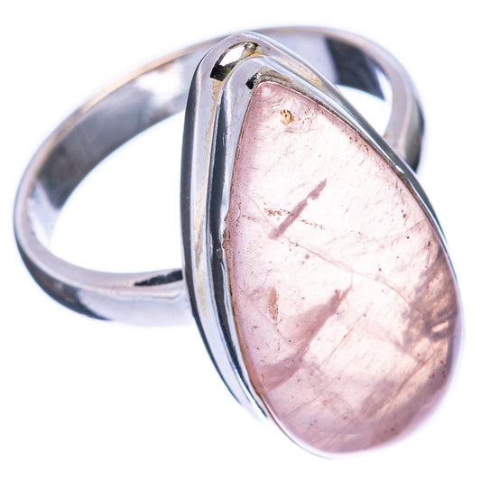 Rose Quartz Ring Size 6.75 (925 Sterling Silver) R3019