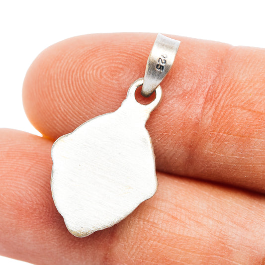 Heart-shaped sterling silver pendant with .925 stamp and bail