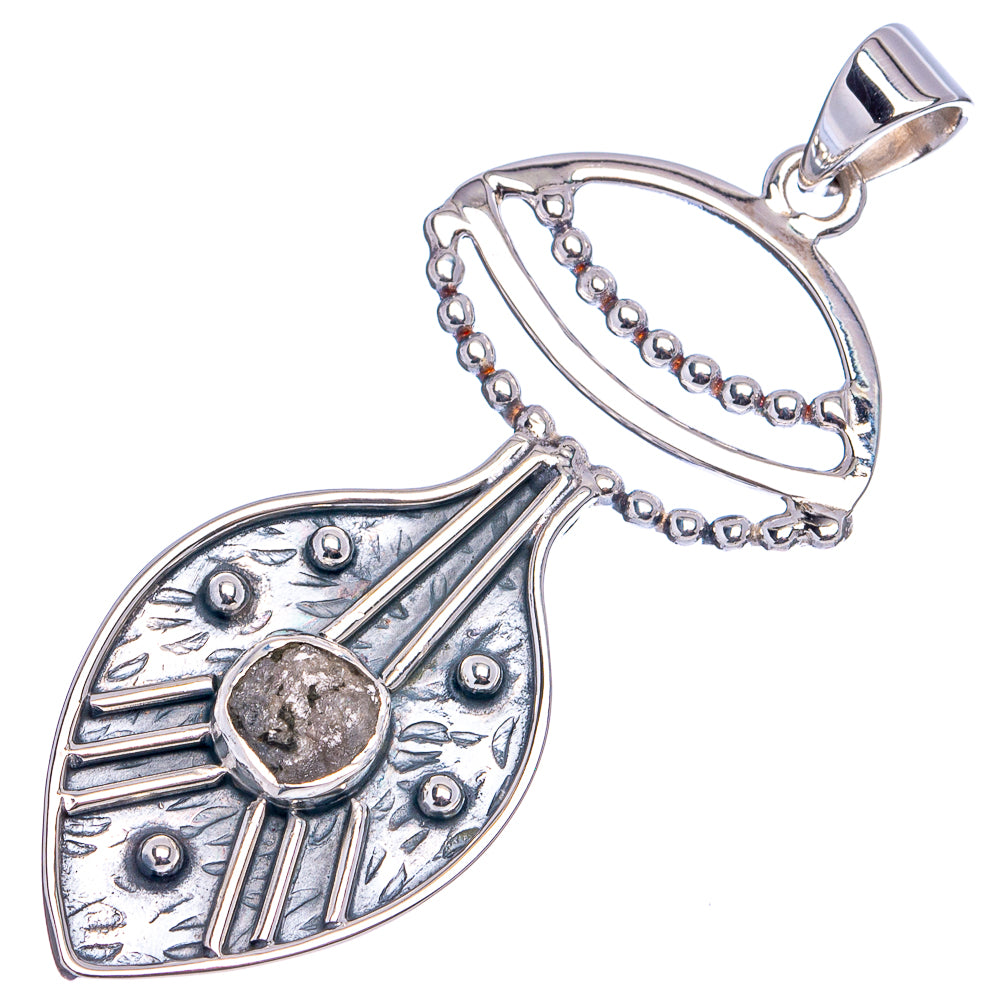Signature Raw Diamond Pendant 2 1/4" (.925 Sterling Silver)