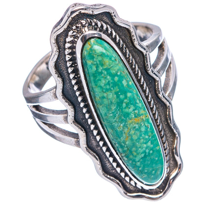 Native Style Royston Turquoise Ring Size 8 (.925 Sterling Silver)