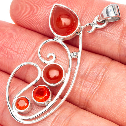 Premium Carnelian Pendant 1 3/4" (925 Sterling Silver) P41850