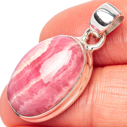 Rhodochrosite Pendant 1 1/4" (925 Sterling Silver) P42795