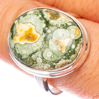 Rainforest Jasper Ring Size 10 (925 Sterling Silver) R1548