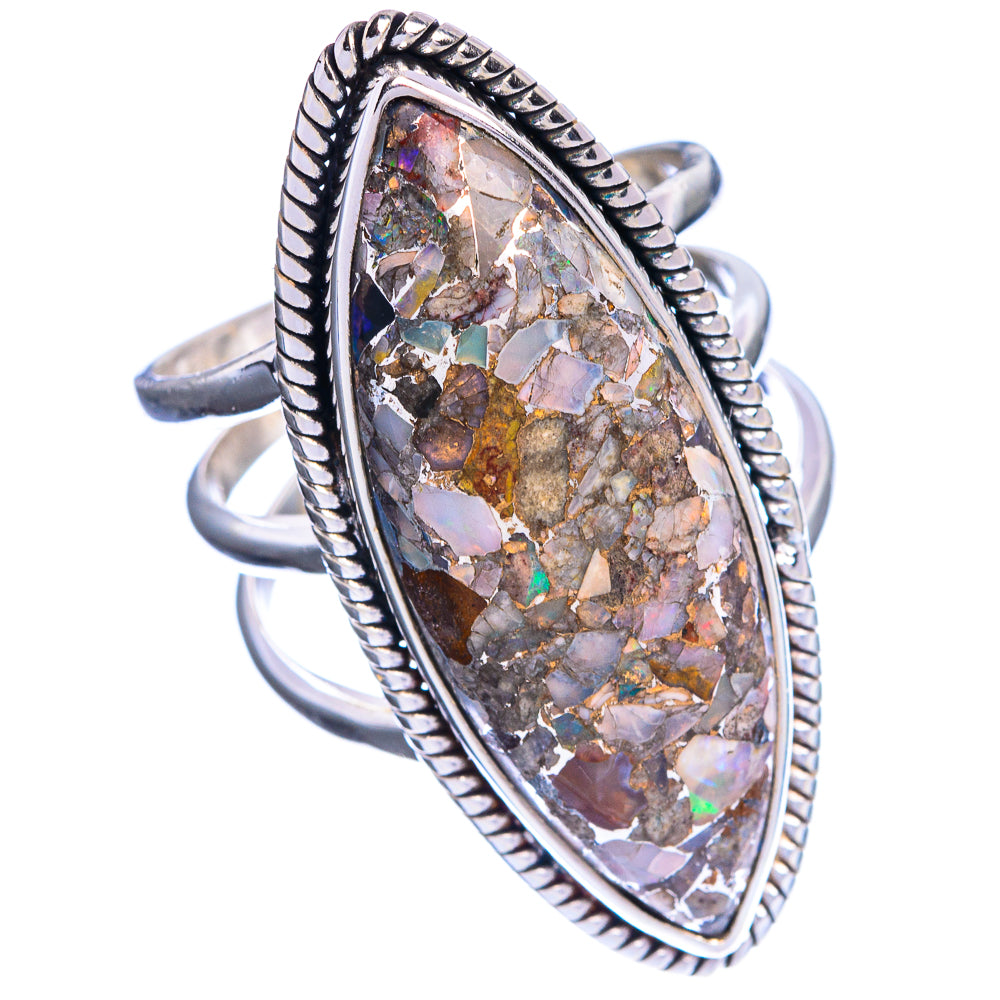 Large Brecciated Ethiopian Opal Ring Size 8.75 (925 Sterling Silver) R144336