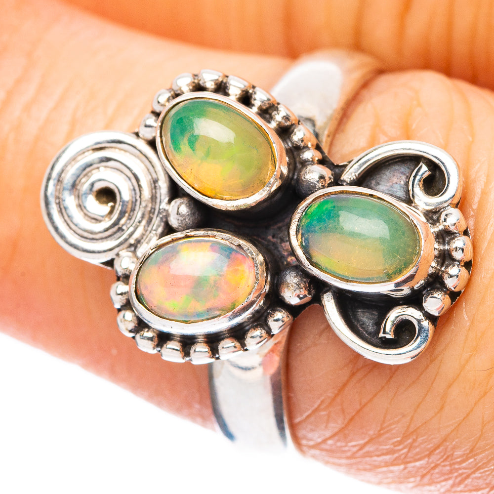Rare Ethiopian Opal Ring Size 7.25 (925 Sterling Silver) R4333