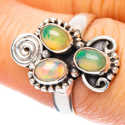 Rare Ethiopian Opal Ring Size 7.25 (925 Sterling Silver) R4333