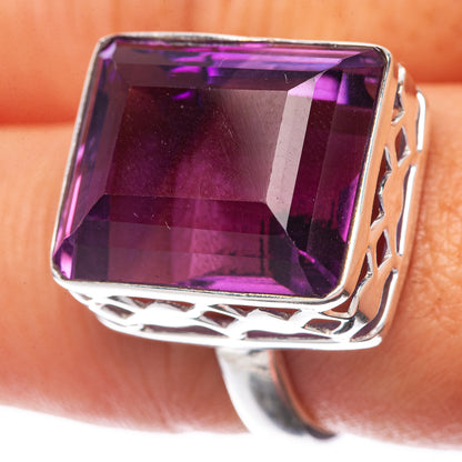 Faceted Premium Amethyst Ring Size 7.5 (925 Sterling Silver) R145126