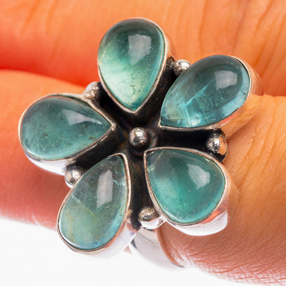 Blue Fluorite Ring Size 6.5 (925 Sterling Silver) R142121