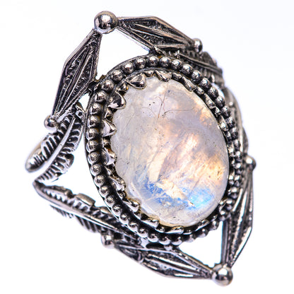 Rainbow Moonstone Ring Size 7.5 (925 Sterling Silver) R140735