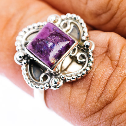 Purple Turquoise Ring Size 6.5 (.925 Sterling Silver)