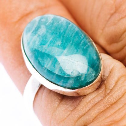 Fire Amazonite Ring Size 7 (.925 Sterling Silver)