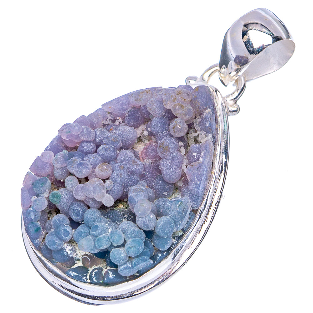 Grape Agate Pendant 1 1/2" (.925 Sterling Silver)