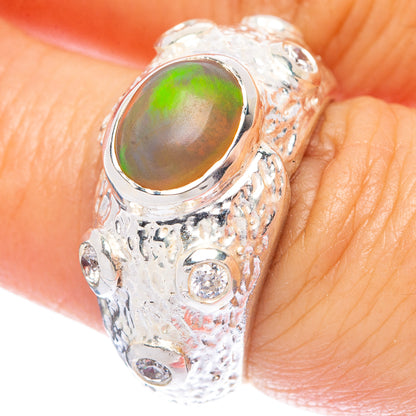 Rare Ethiopian Opal Ring Size 6.75 (925 Sterling Silver) R145965