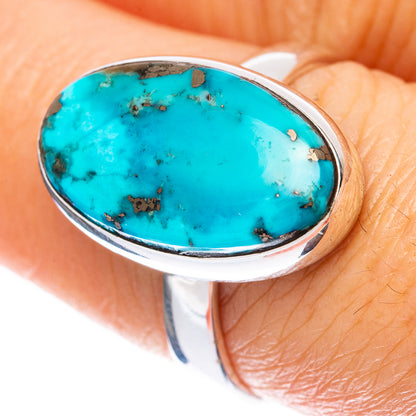 Rare Kingman Turquoise Ring Size 7.75 (925 Sterling Silver) R1980