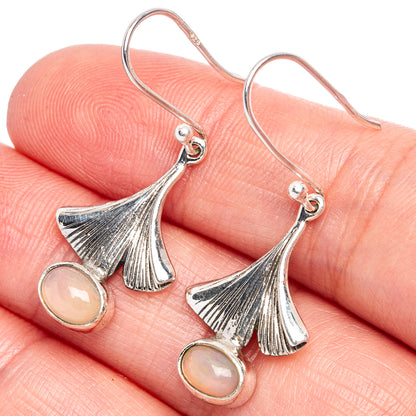 Rare Ethiopian Opal Earrings 1 3/8" (925 Sterling Silver) E433294
