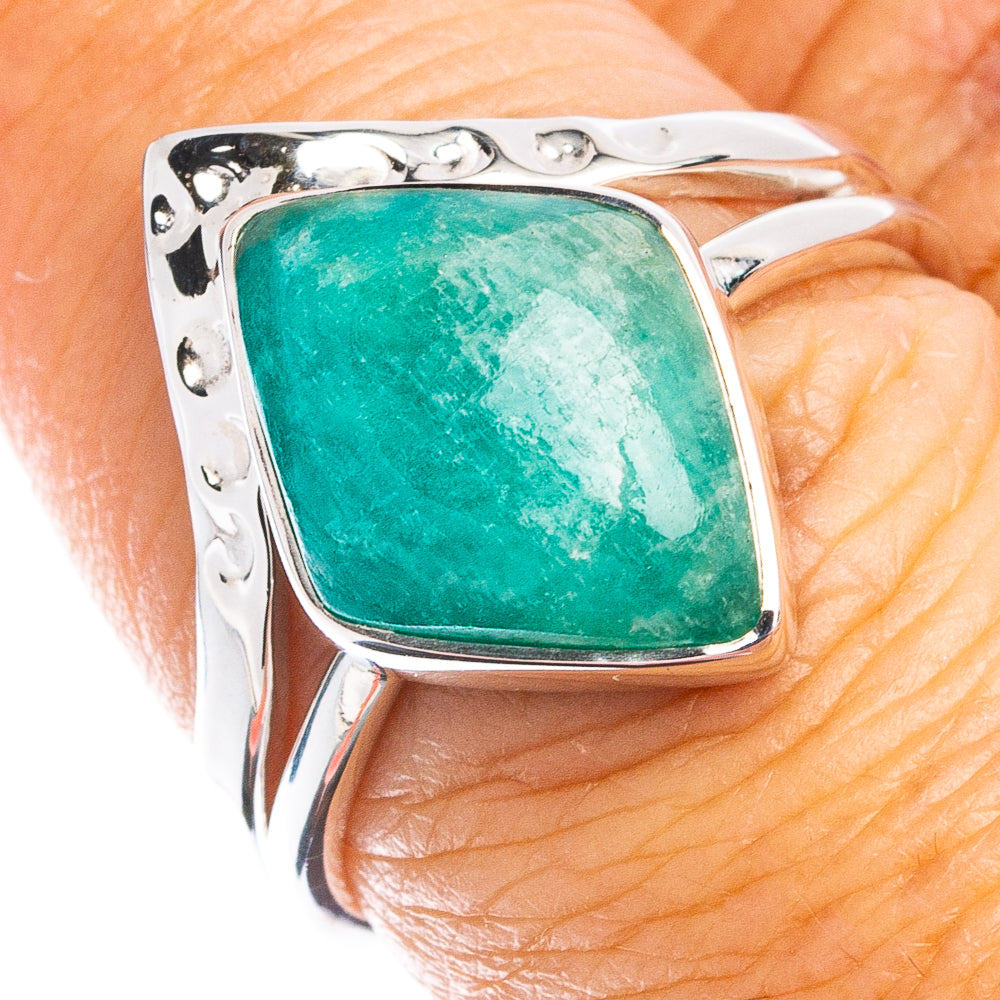 Premium Amazonite Ring Size 7 (925 Sterling Silver) R8036