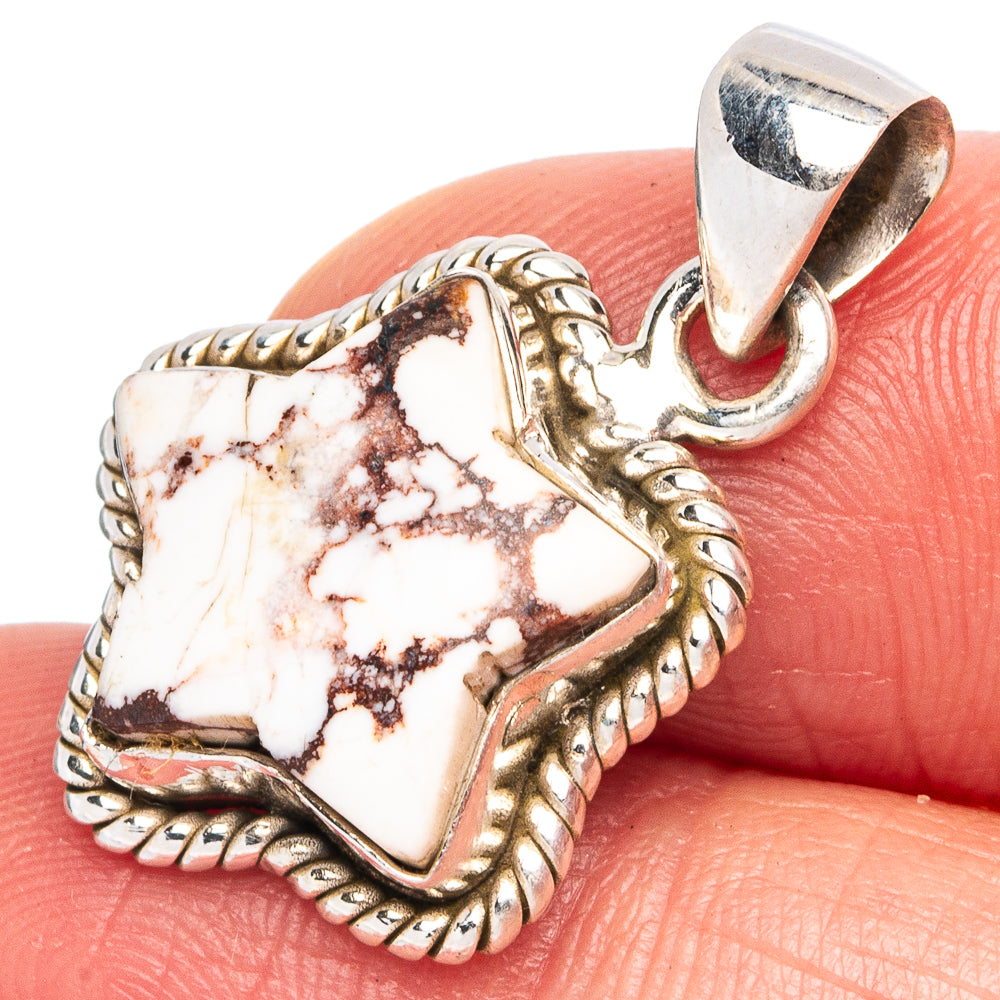 Wild Horse Jasper Star Pendant 1 1/8" (925 Sterling Silver) P43495
