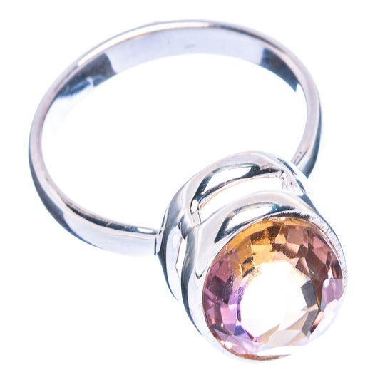 Rare Faceted Ametrine Ring Size 7.25 (925 Sterling Silver) R4737