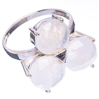 Rainbow Moonstone Ring Size 9 (925 Sterling Silver) R2816