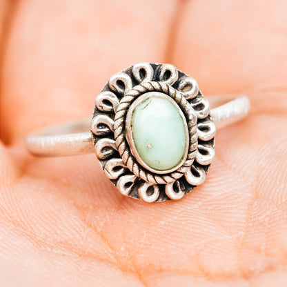 Southwestern Style Paloma Turquoise Ring Size 8 (.925 Sterling Silver)