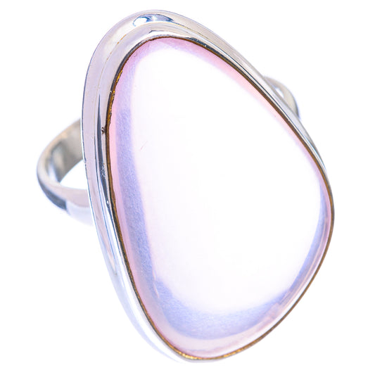Large Rose Quartz Ring Size 9 (925 Sterling Silver) R141034