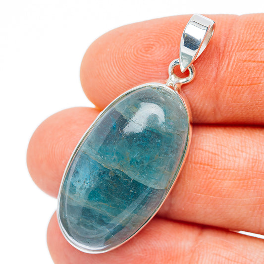 Premium Aquamarine Pendant 1 3/4" (.925 Sterling Silver)