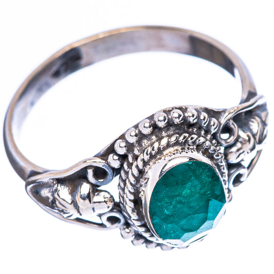 Malachite Dainty Ring Size 8.25 (925 Sterling Silver) R5100