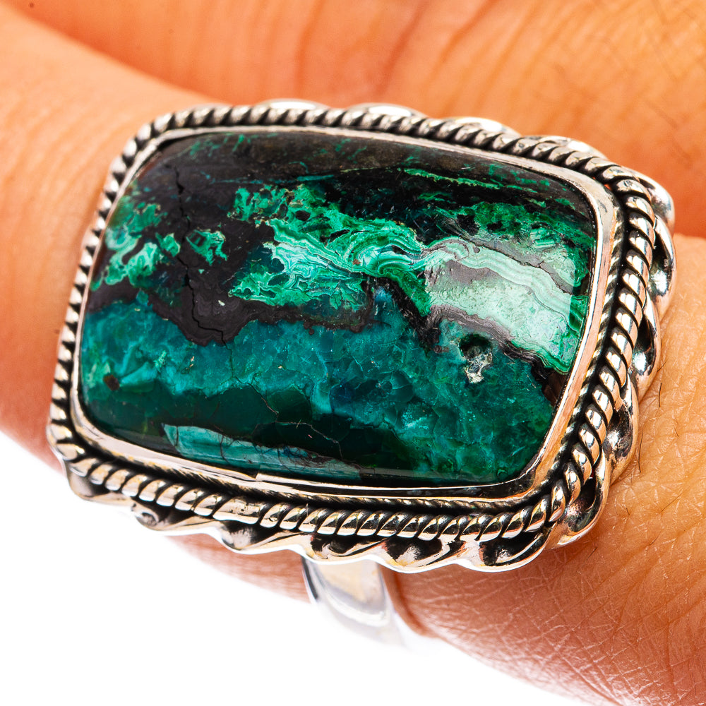 Large Malachite Ring Size 8 (925 Sterling Silver) R142891