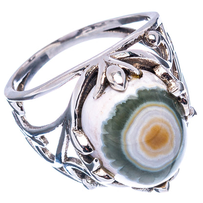 Premium Ocean Jasper Ring Size 7 (.925 Sterling Silver)