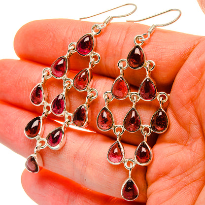 Signature Pink Tourmaline Earrings 2 5/8" (925 Sterling Silver) EARR431985