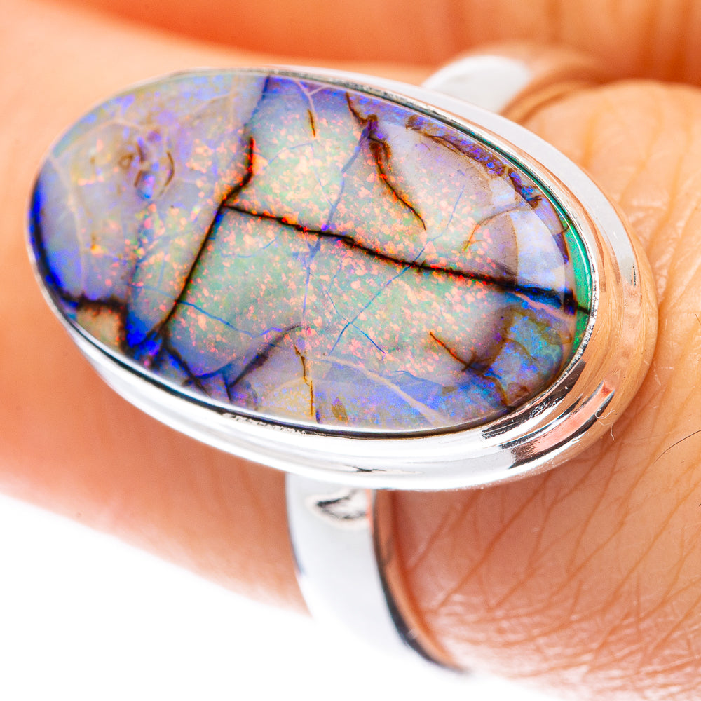 Rare Sterling Opal Ring Size 7.25 (925 Sterling Silver) R2197