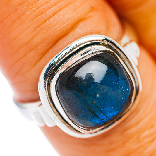 Labradorite Ring Size 8.5 (.925 Sterling Silver)