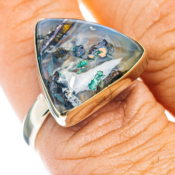 Confetti Chrysocolla Ring Size 7.75 (German Silver)
