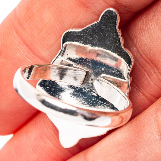 Southwestern Style Mosaic Opal Ring Size 9 Adjustable (.925 Sterling Silver)