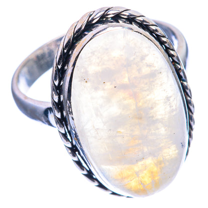 Rainbow Moonstone Ring Size 9 (925 Sterling Silver) R142392