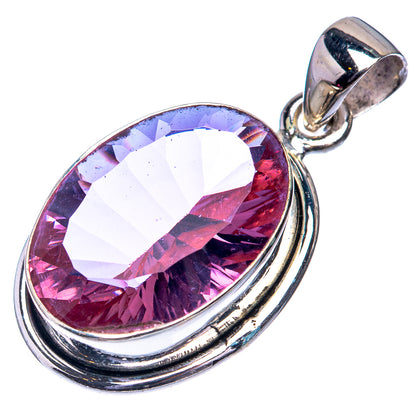 Faceted Color Change Alexandrite (Lab.) Pendant 1 1/4" (925 Sterling Silver) P39267