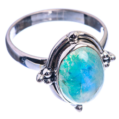 Green Moonstone Ring Size 9.5 (925 Sterling Silver) R142225