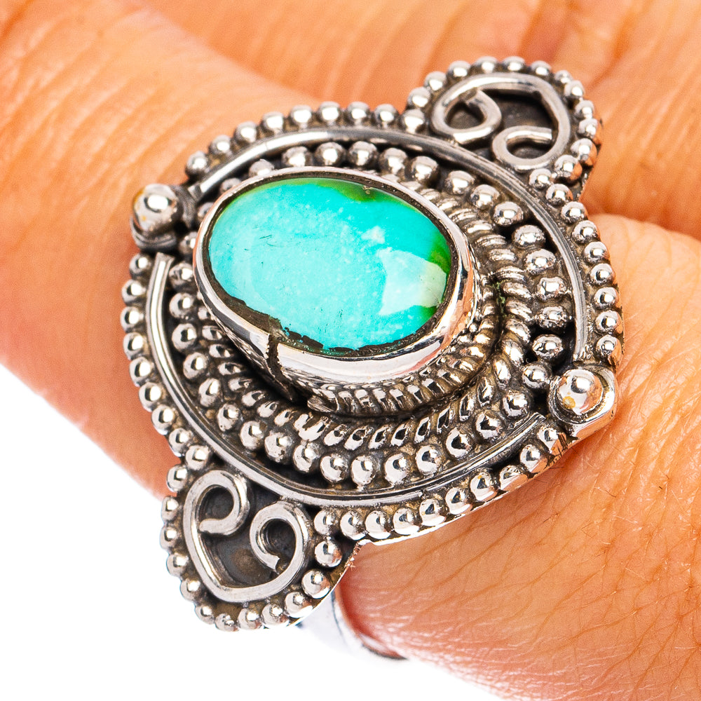 Rare Sonoran Gold Turquoise Ring Size 8 (925 Sterling Silver) R8602