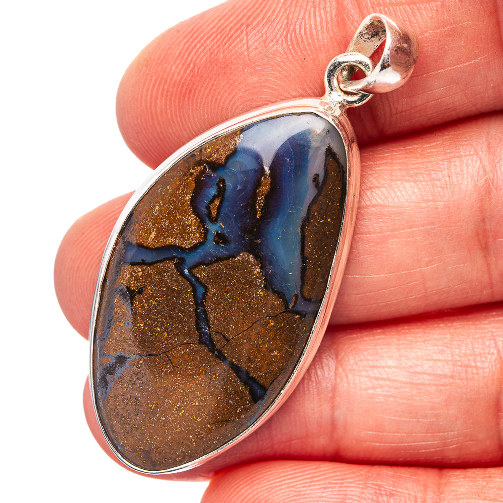 Boulder Opal Pendant 1 7/8" (.925 Sterling Silver)