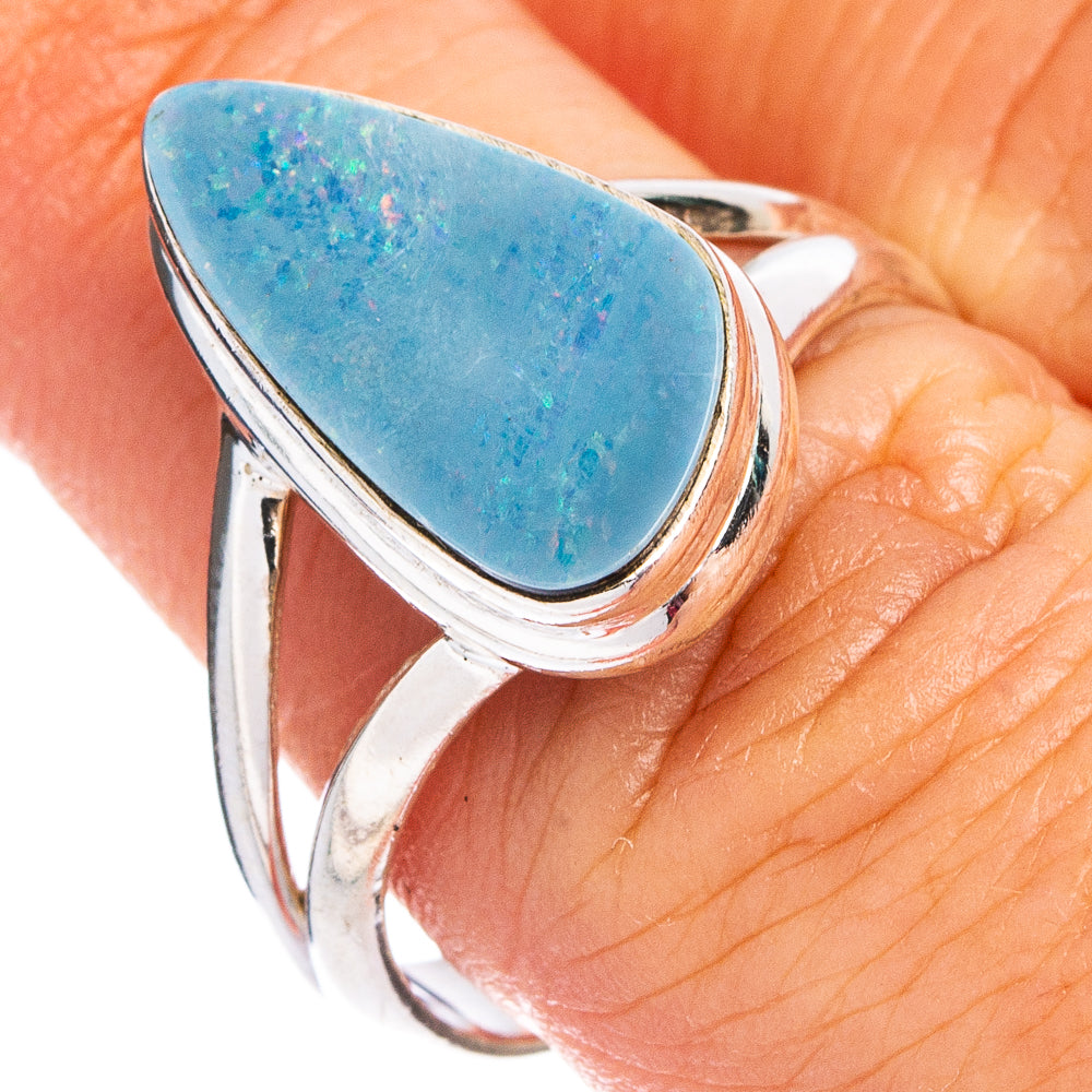 Rare Doublet Opal Ring Size 8 (.925 Sterling Silver)