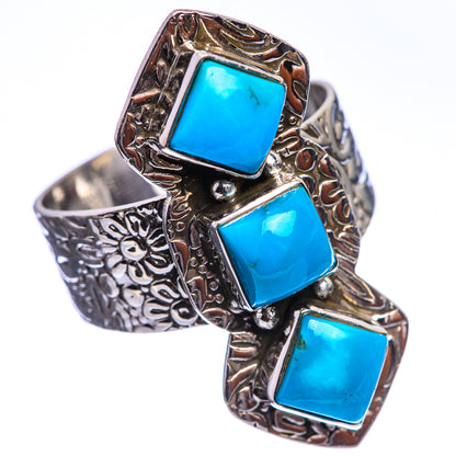 Sleeping Beauty Turquoise 925 Sterling Silver Ring Size 9.75